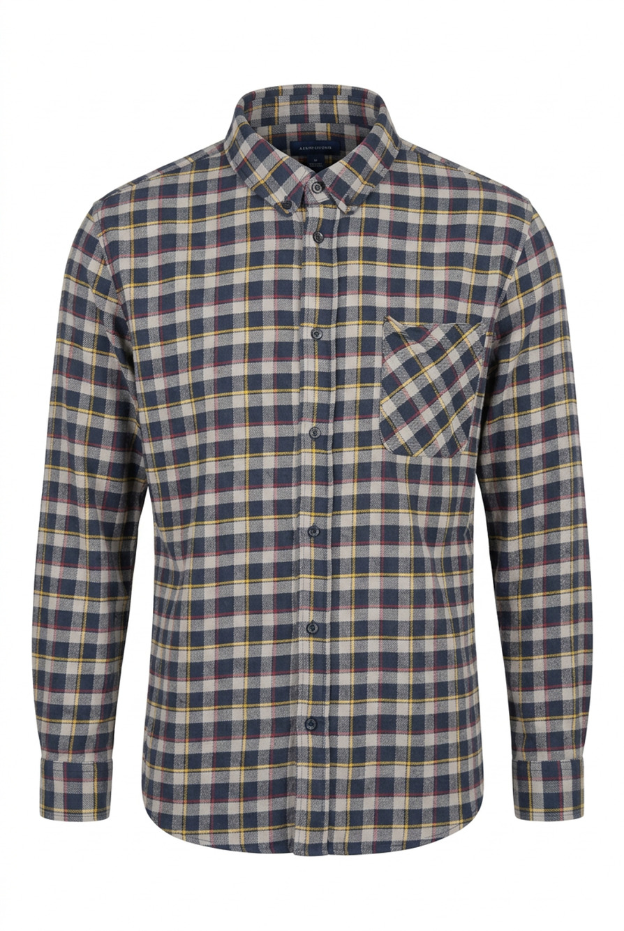 United By Blue Organic Cotton Hemp Flannel Shirt Mens Plaid Button Down